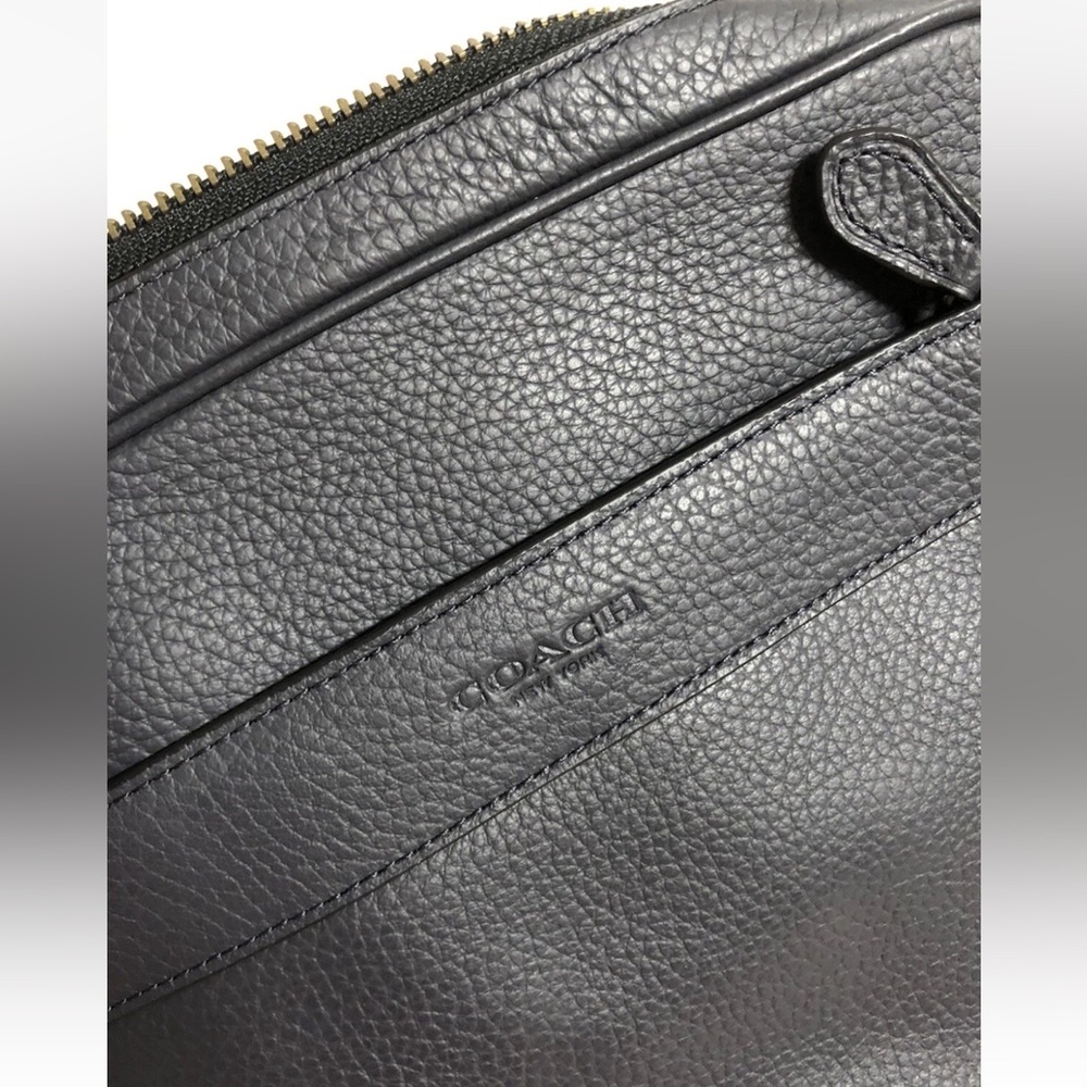 NEW Coach Men's Crossbody Messenger Leather Bag F24876 Midnight Navy - Picture 3 of 8